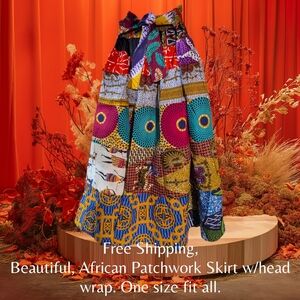 African Patchwork Skirt